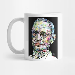 HERMANN HESSE watercolor and ink portrait Mug